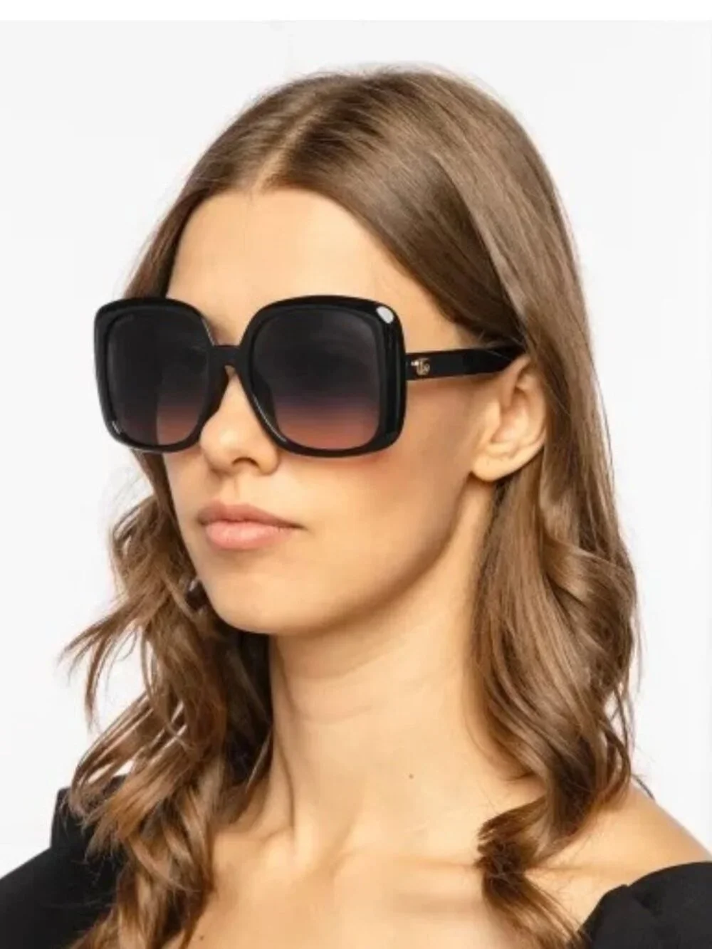 New Gucci Square Women Sunglasses GG0714SA 002